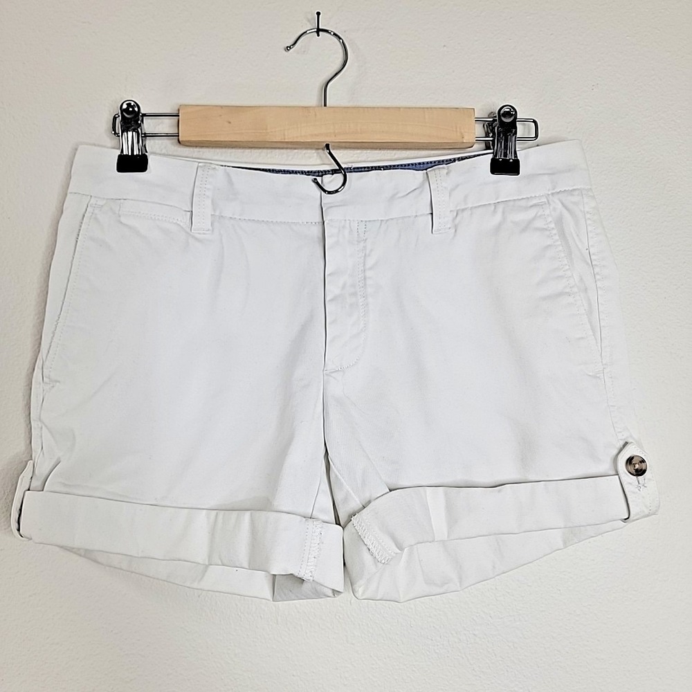 Banana Republic White Shorts Womens Size 4 Cuffed Casual‎ Summer